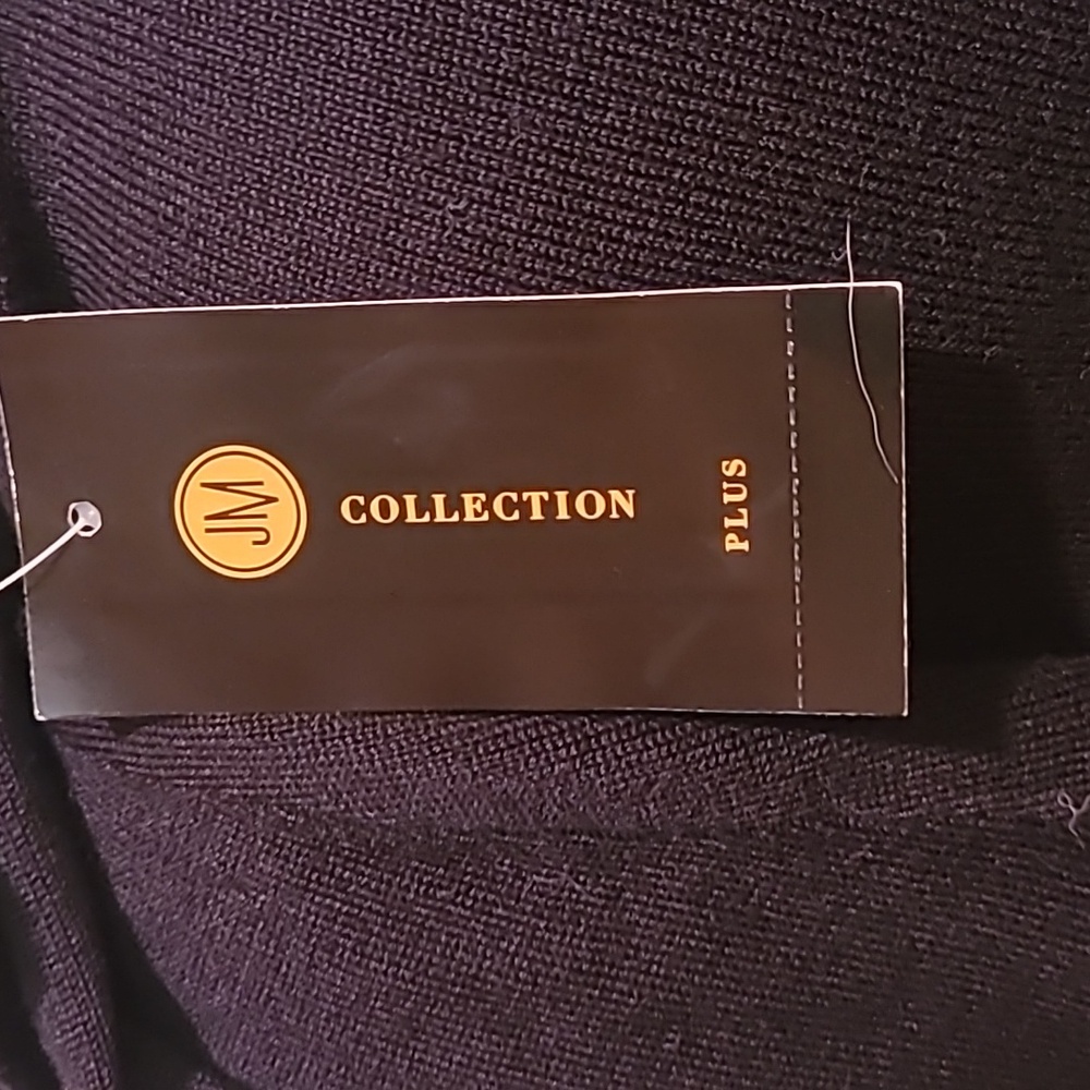 JM Collection Elegant Black  Women's Duster Size 1X - Picture 6 of 7